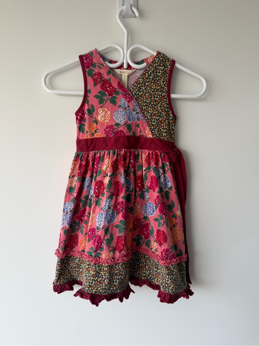Matilda Jane Floral Multi Pattern Dress Size 6 Girls